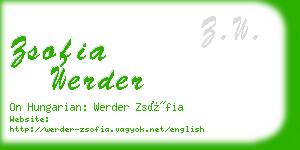 zsofia werder business card